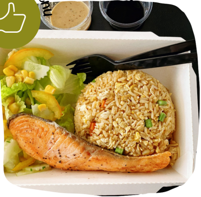 Salmon with Fried Rice